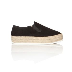 Matt Bernson black suede espadrilles