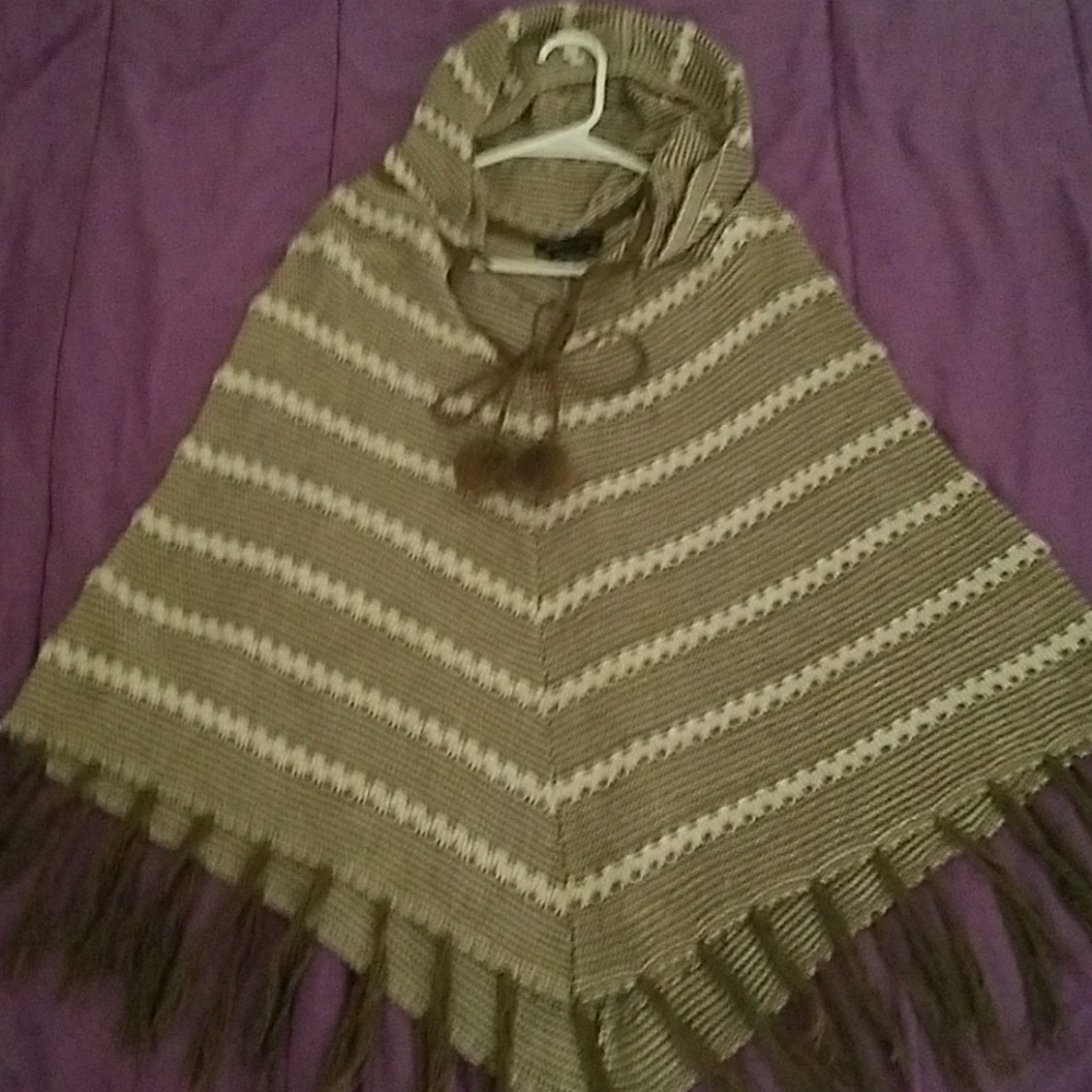 BCBG Poncho with Hood