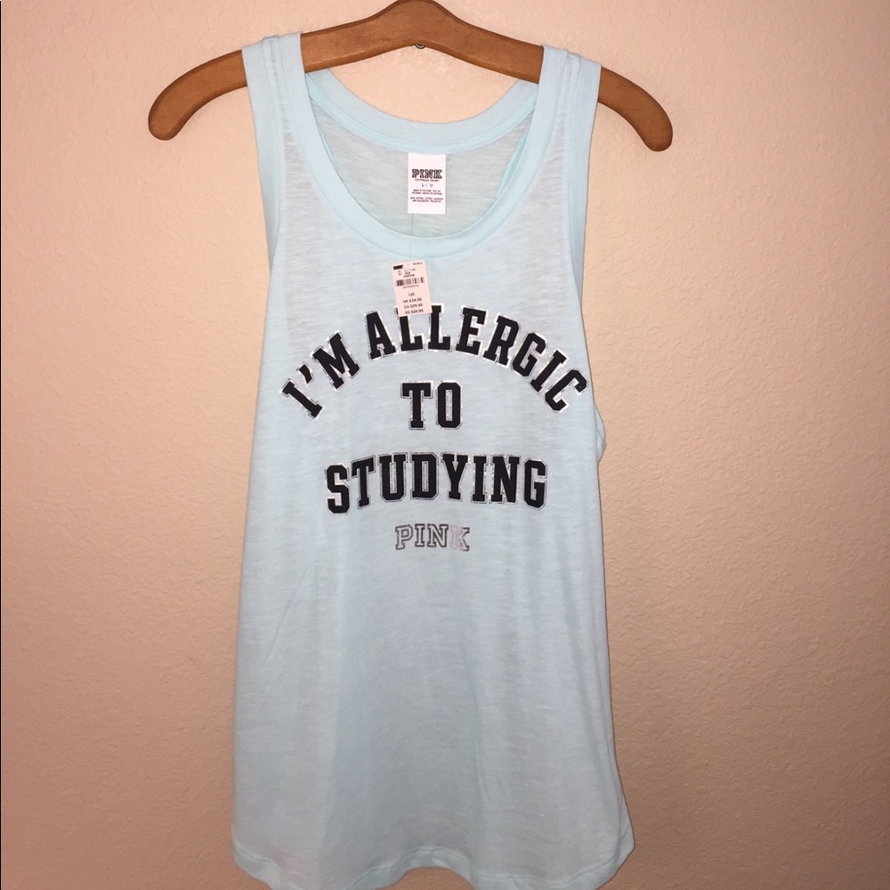 PINK Tank "I'm Allergic to Studying" 🤓
