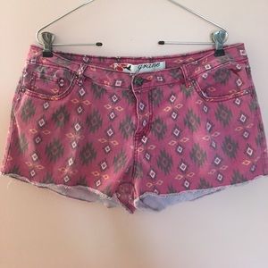 Aztec pattern shorts!