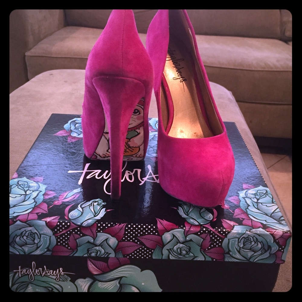 Calico hot pink heels