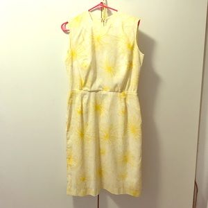 Vintage Yellow Patterned Dress