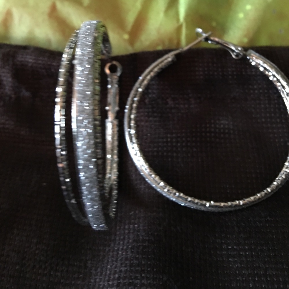 Silver hoops