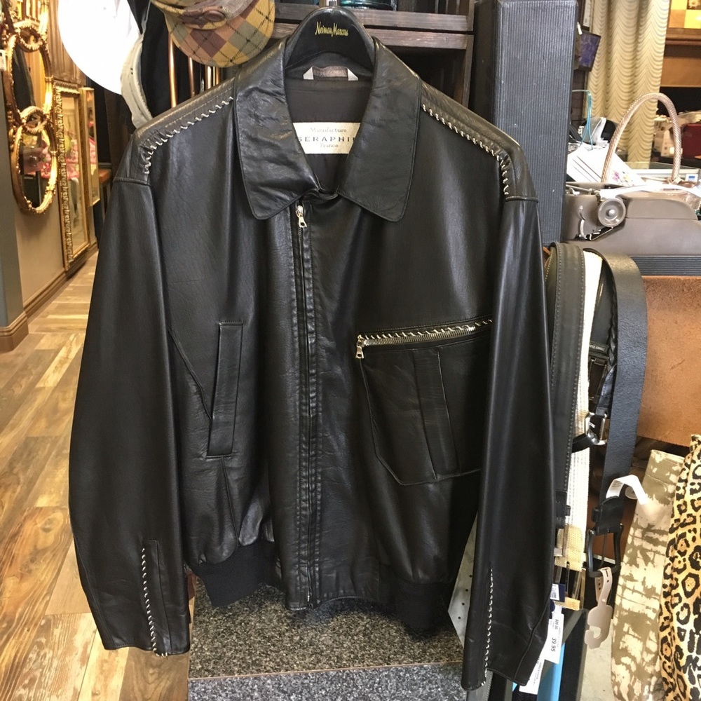 Seraphin Soft Leather Bomber Jacket