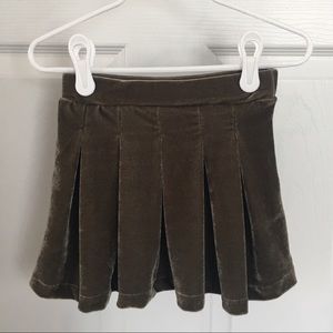 Zara Girls Box Pleat Velvet Skirt