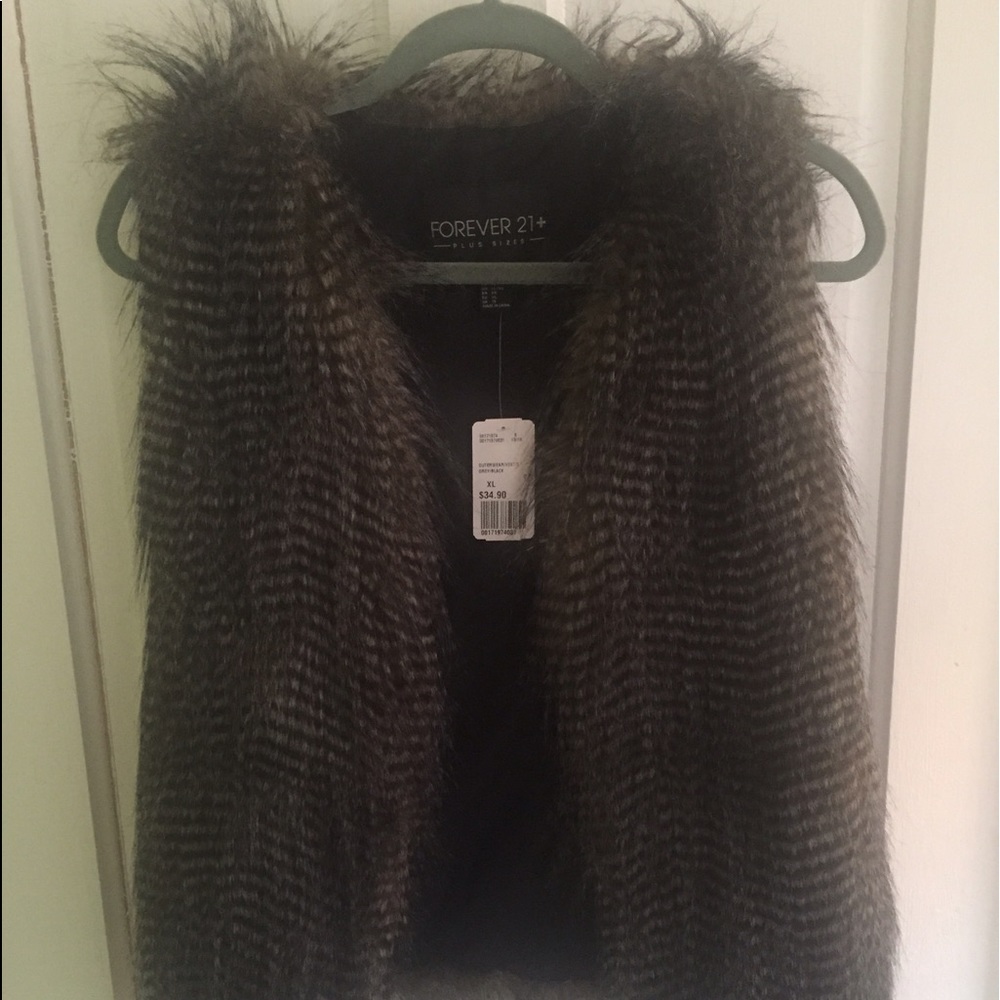 Faux fur vest