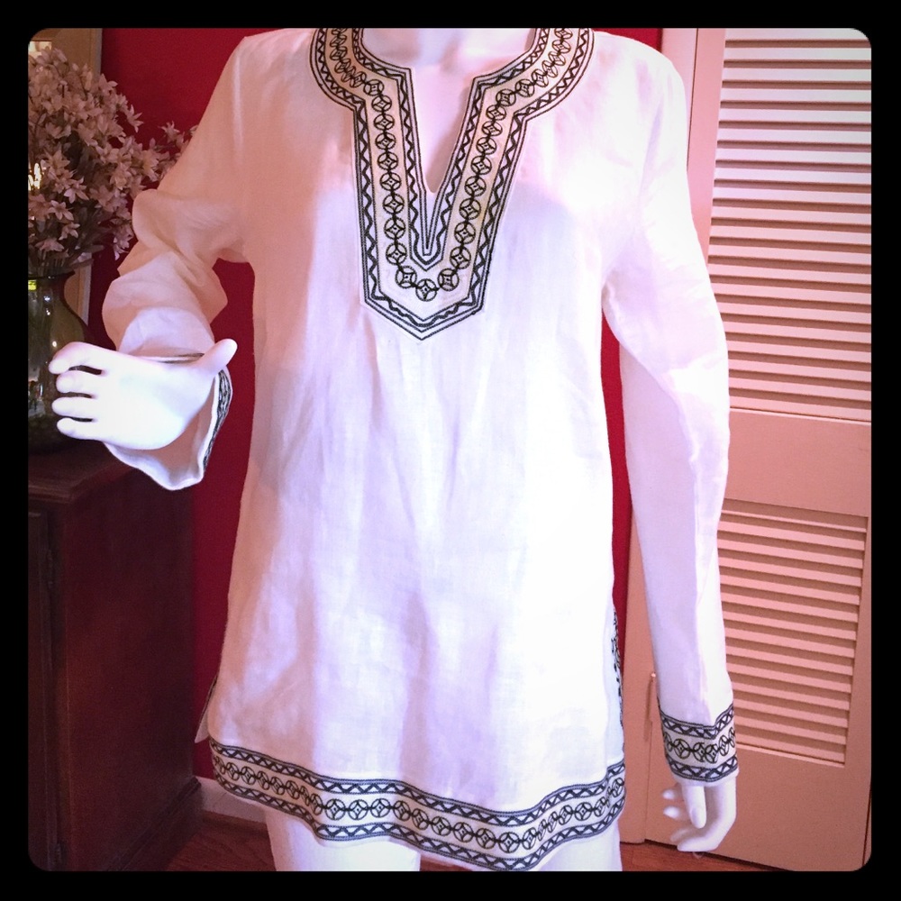 White linen tunic