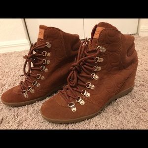 COACH wedged sneaker heels