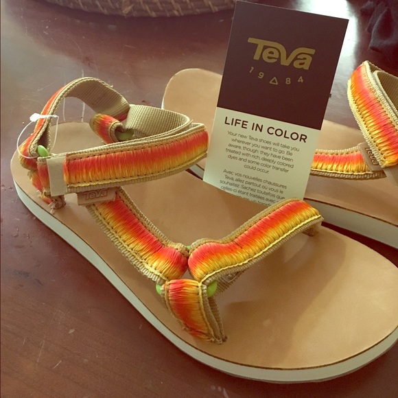 teva orange sandals