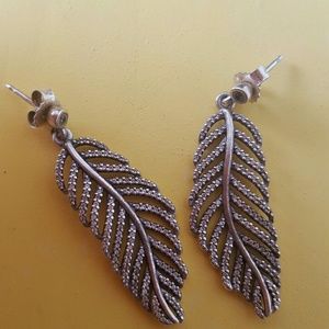 Pandora feather earrings *great buy*