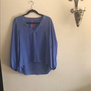 Blue long sleeve blouse