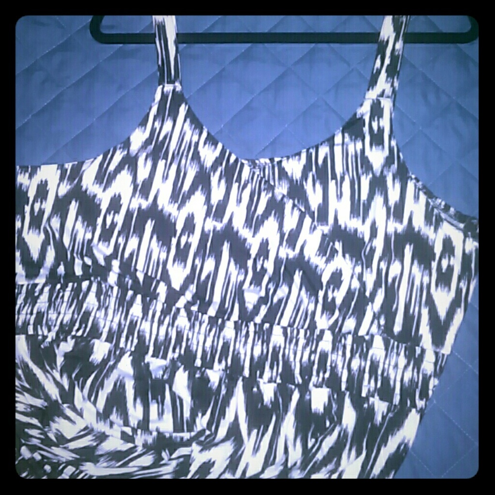 LOWEST PRICE Black and white pattern maxi dress