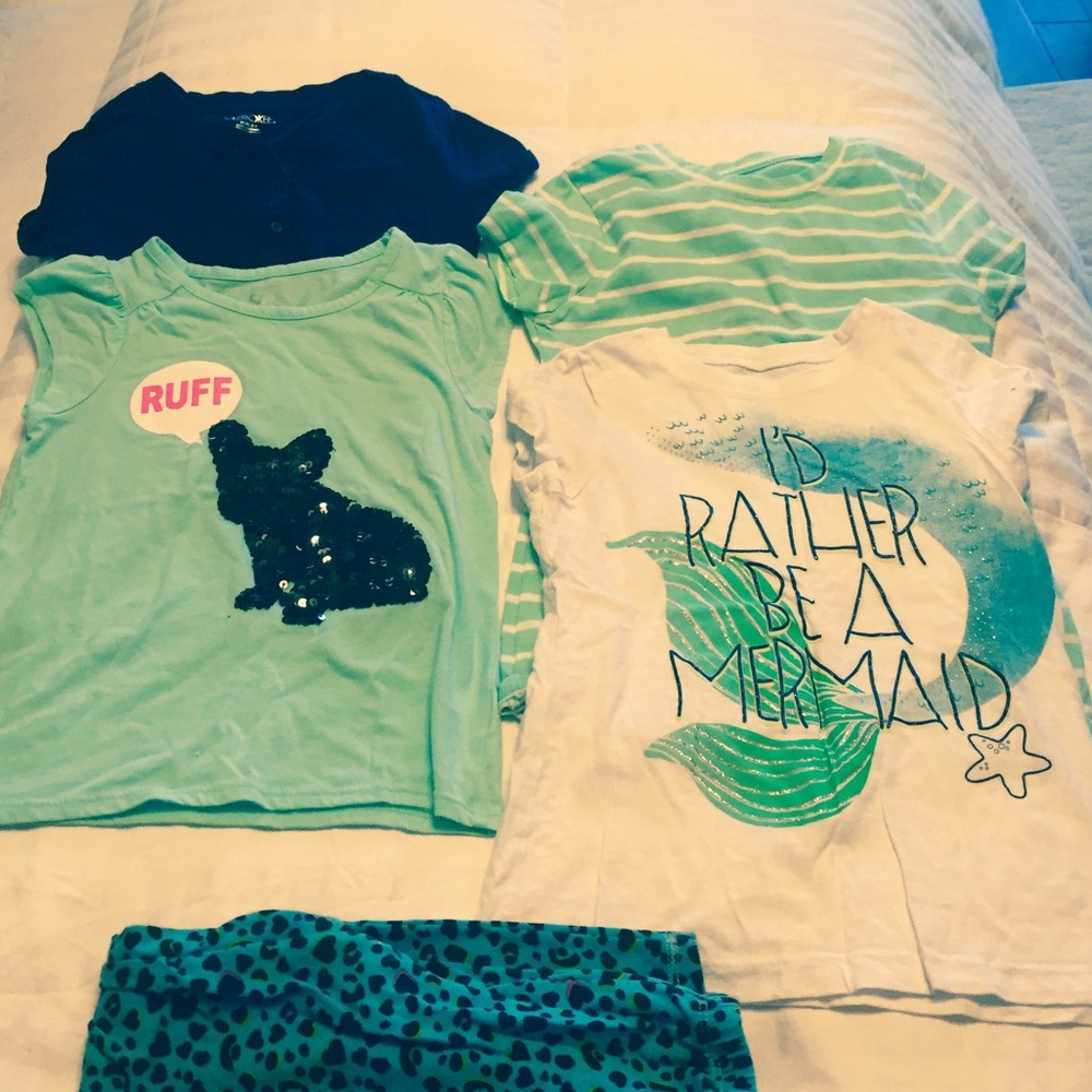 Girls shirts set, 7/8 with a free extra