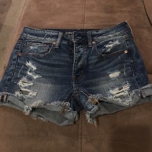 American Eagle Distressed Tomgirl Shorts