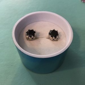Black Crown Earrings