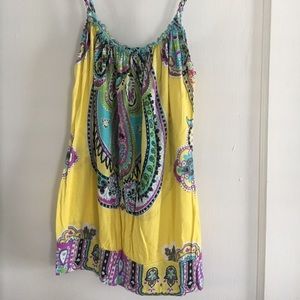 Soprano Paisley Yellow Tank Top