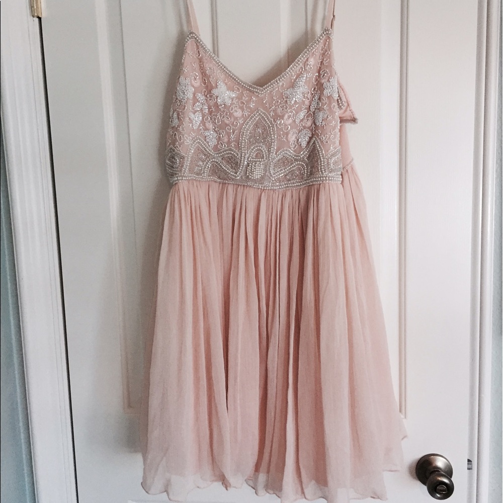 Miss Selfridge Blush Pink Chiffon Dress