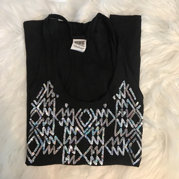 PINK Victoria's Secret Tops - ❗️LAST CHANCE❗️VS PINK sequins racerback