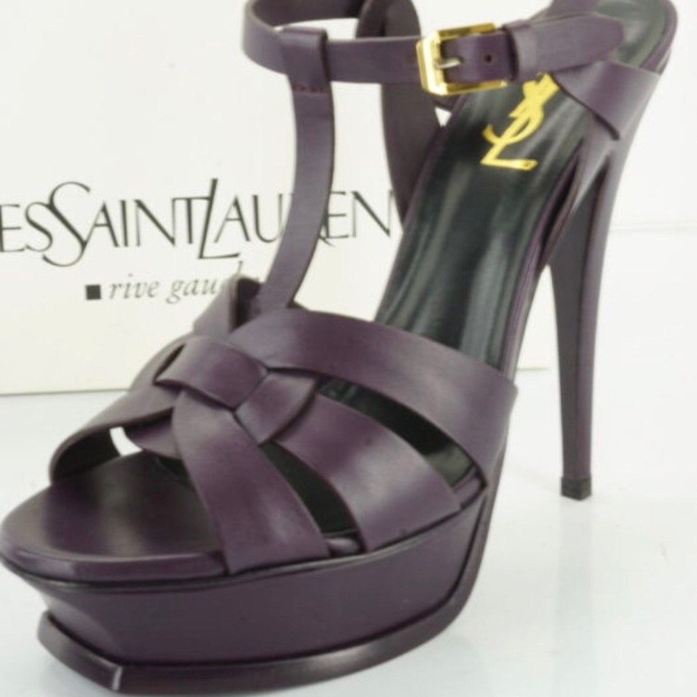 Yves Saint Laurent T-Strap Heels Sandal sz 10 - Picture 1 of 7