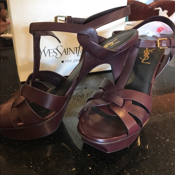 Yves Saint Laurent T-Strap Heels Sandal sz 10 - Picture 5 of 7