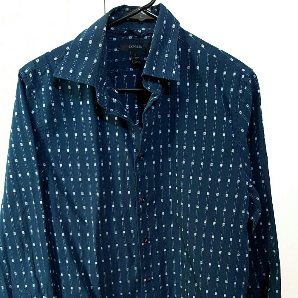 Mens Express patterned button up