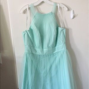 Mint green bridesmaid dress