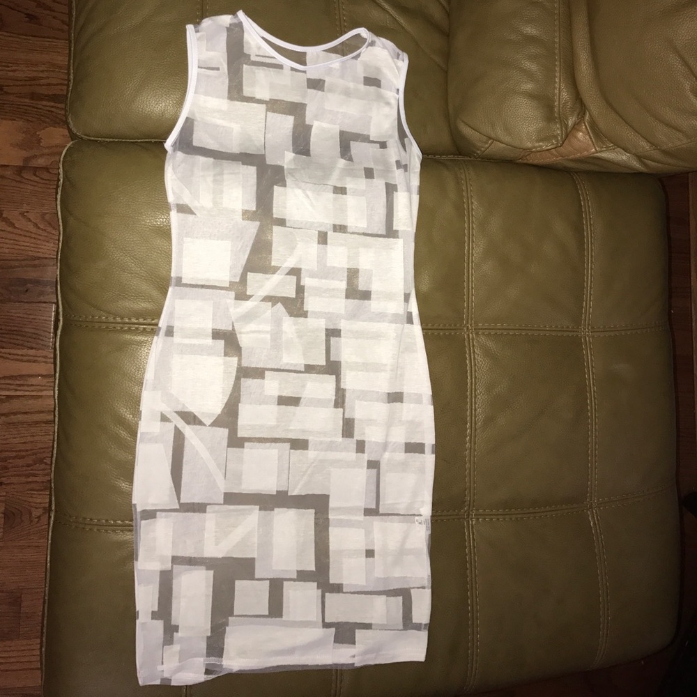 Mesh patched dress