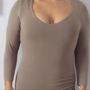 Brown dress with fringe