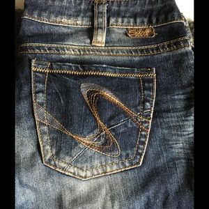 Silver dark wash jeans