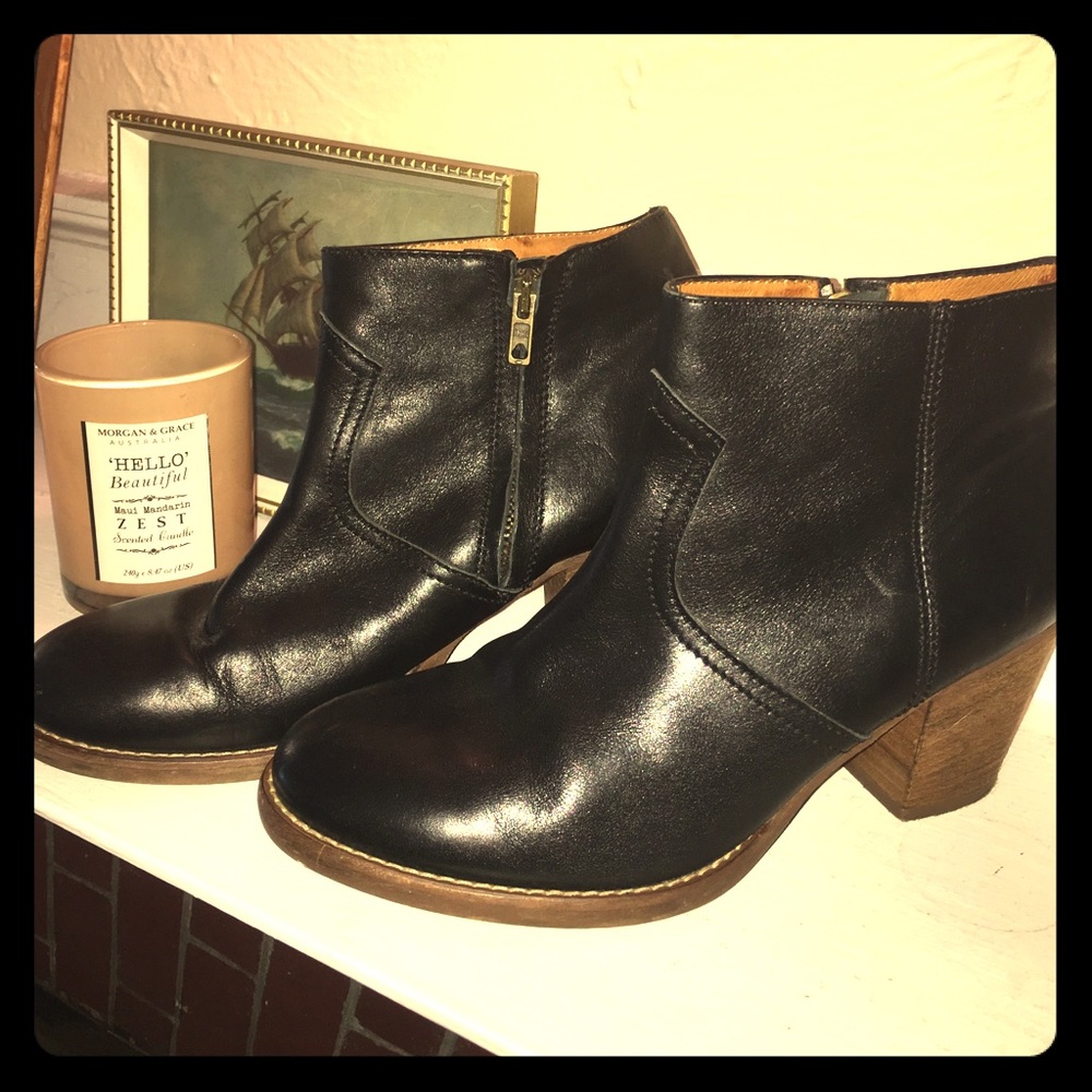 Leather Madewell Zipcode Ankle Booties