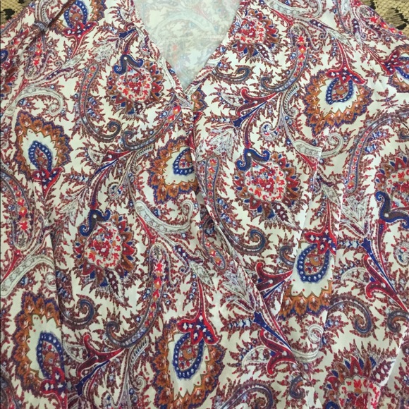 Gorgeous Patterned Wrap Top - Picture 3 of 3