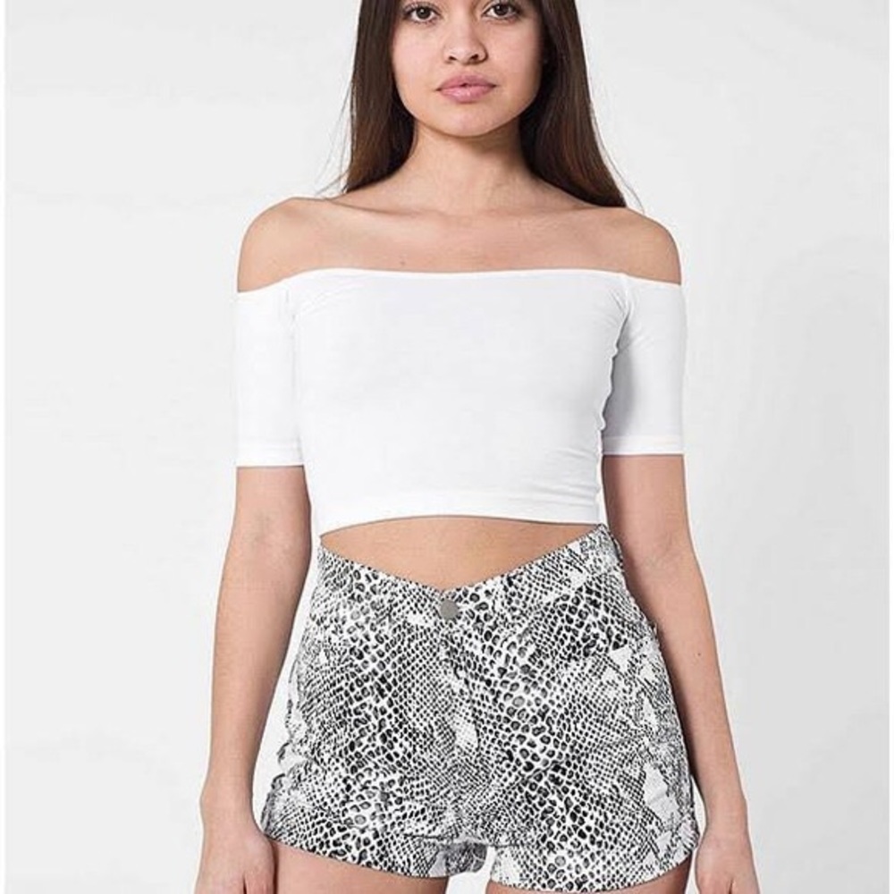 American apparel denim high wasted shorts( NW)