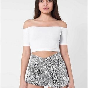 American apparel denim high wasted shorts( NW)