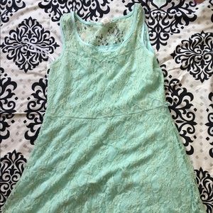 Lacy mint green dress