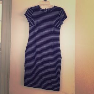 Ann Taylor Striped Midi Dress