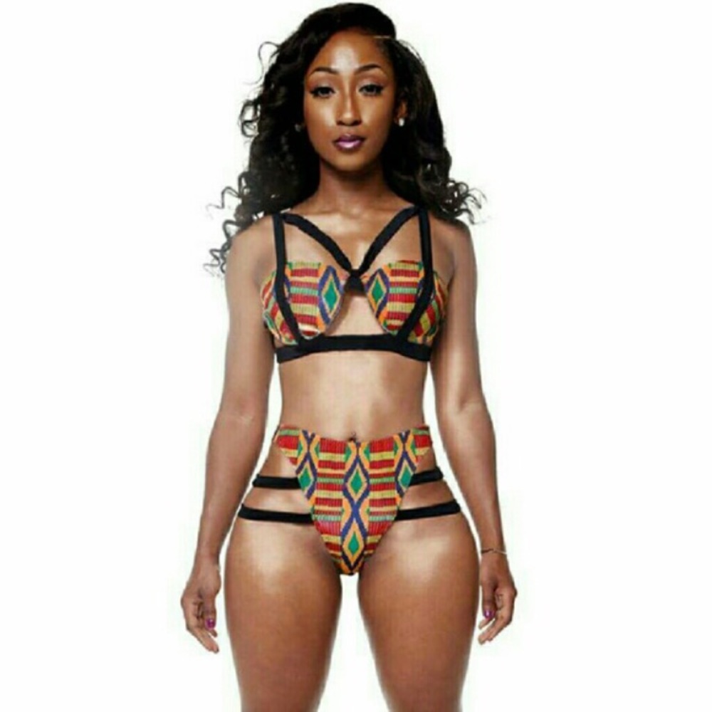 NWOT African Print Swimsuit