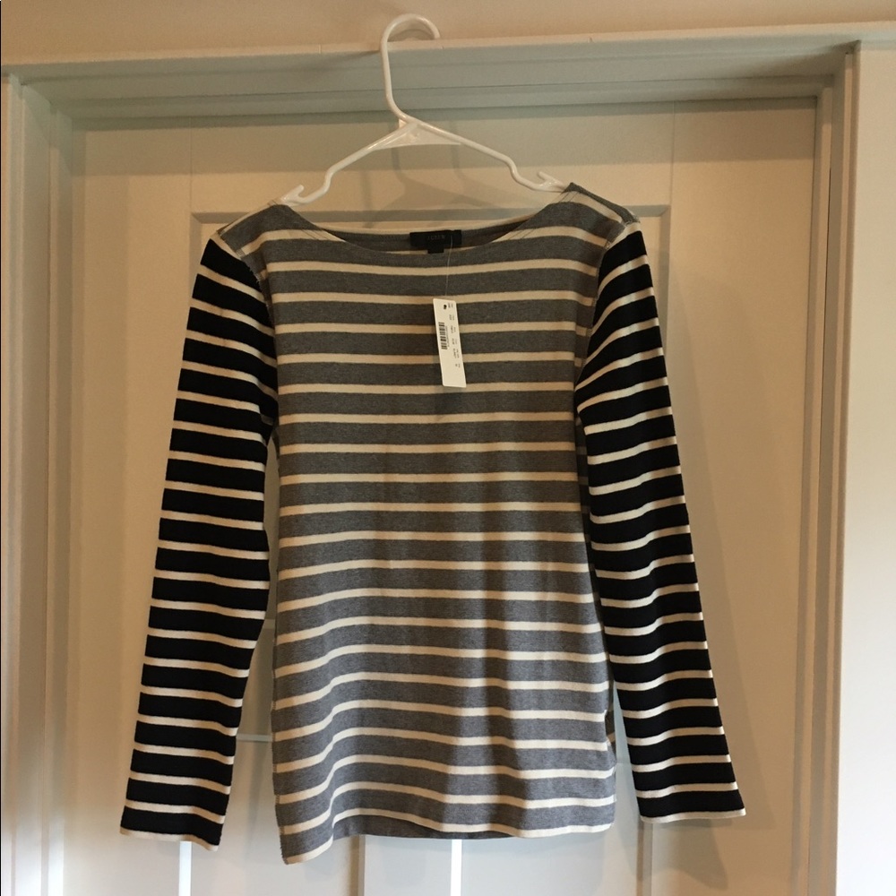 Striped J Crew Long Sleeve Shirt