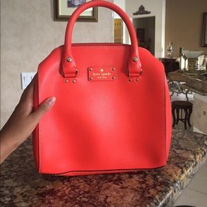 Bright orangish red Kate Spade Bag