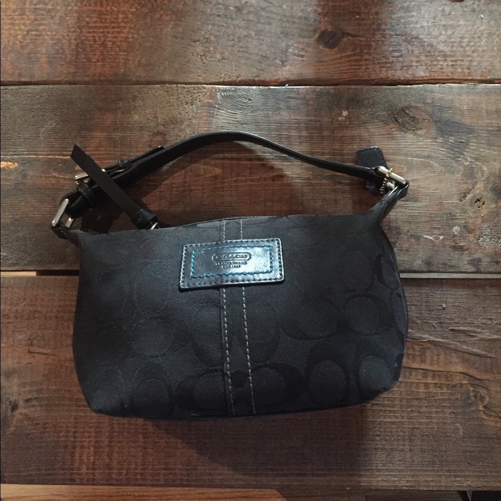 Small, black Coach bag