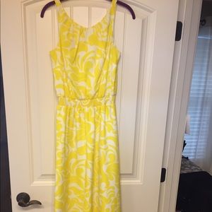 Ann Taylor Yellow White Floral Maxi