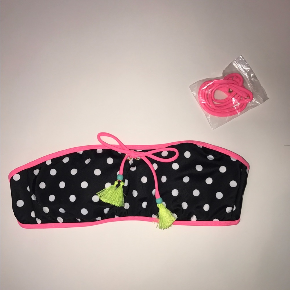 Victoria's Secret polka dot strapless swimsuit