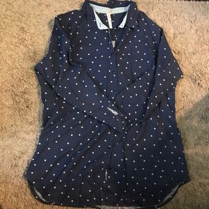 Long sleeve flannel night shirt