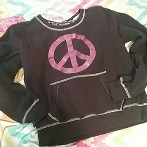 Metallic PINK & black sweatshirt