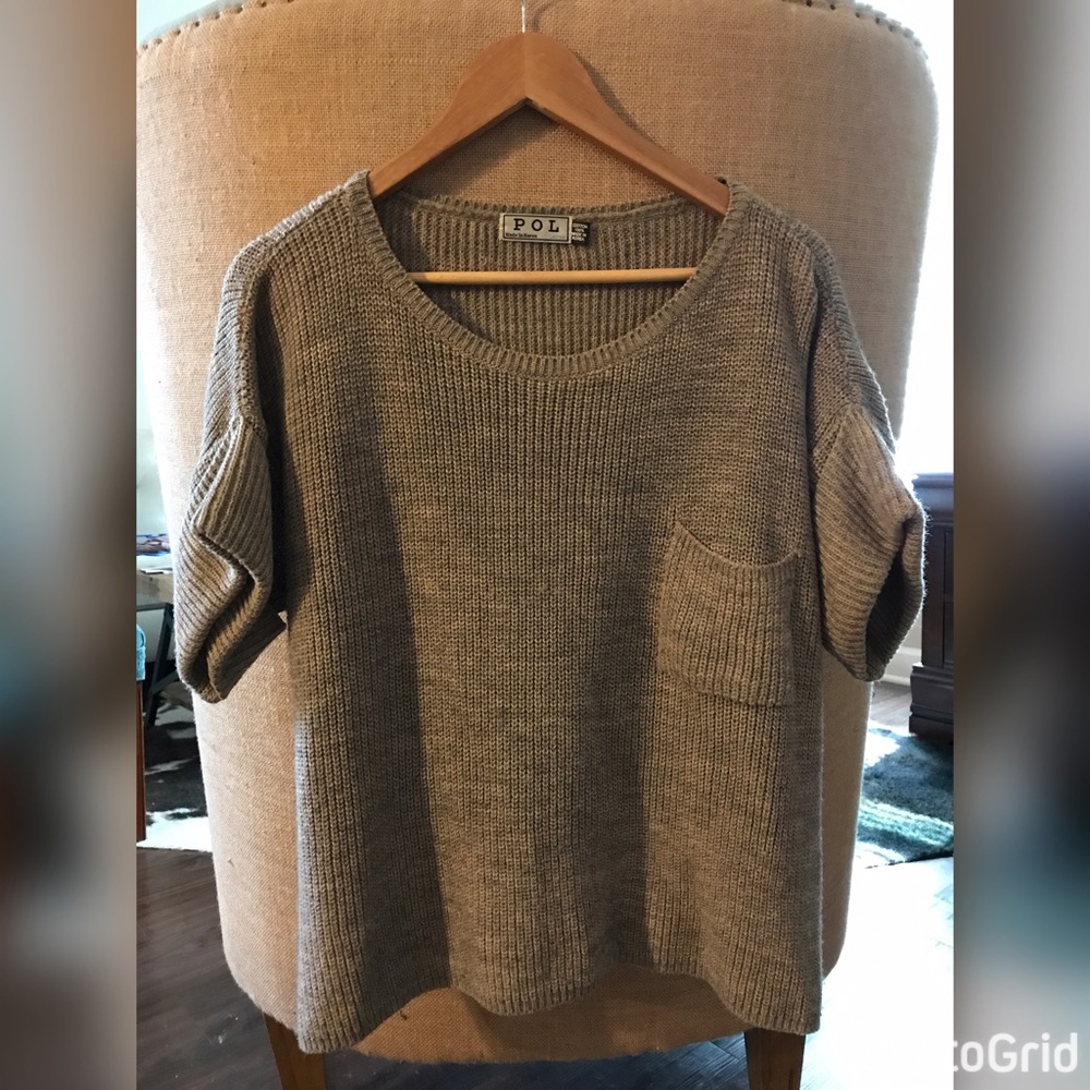 Cropped oversized sweater