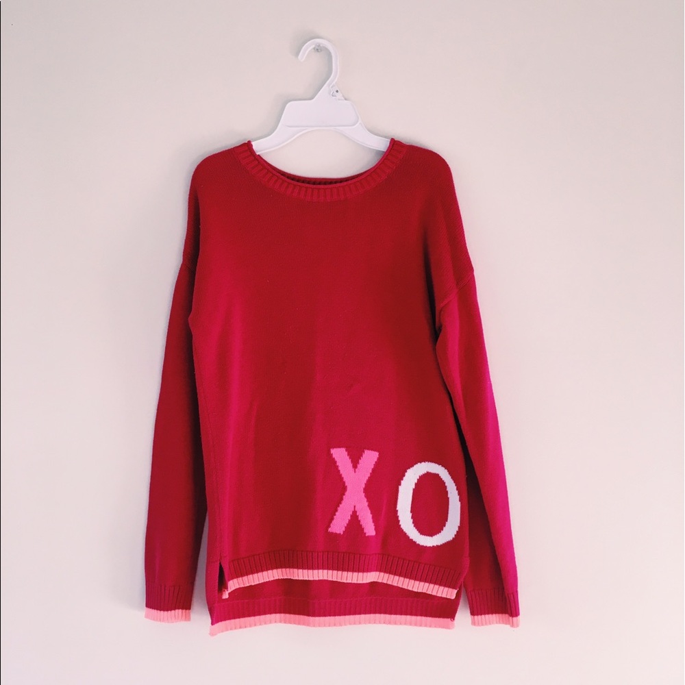 Dark Pink Old Navy XO Sweater