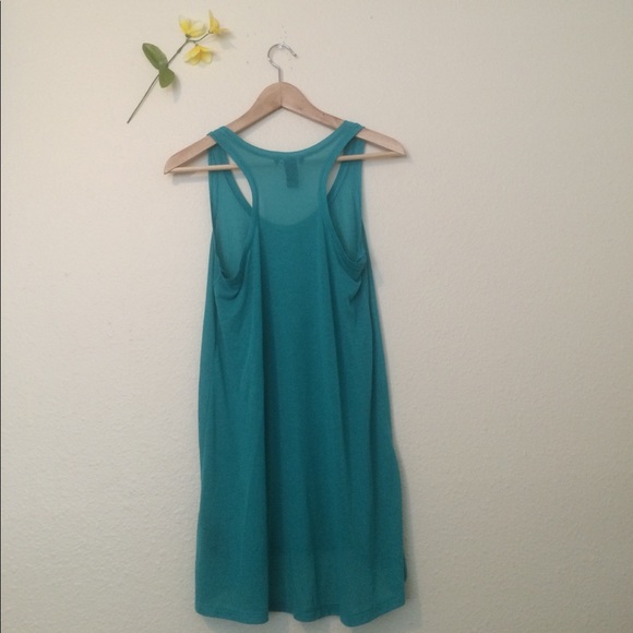 H&M Basic Spring Turquoise Loose Tank Top Small - Picture 3 of 3