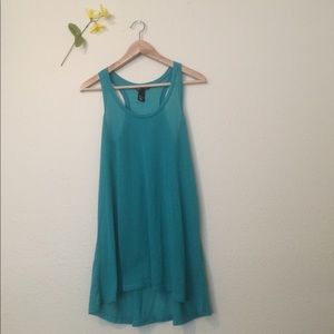 H&M Basic Spring Turquoise Loose Tank Top Small