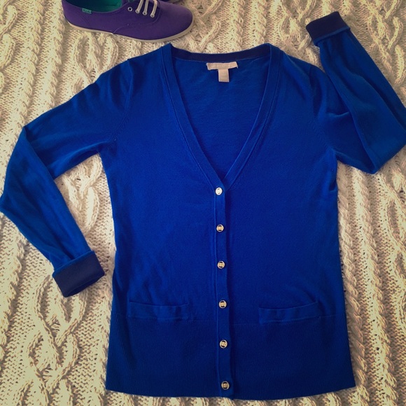 Banana Republic Damselfish Blue V-neck Cardigan - Picture 1 of 6