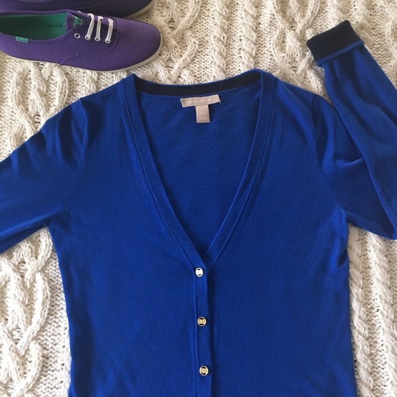 Banana Republic Damselfish Blue V-neck Cardigan - Picture 4 of 6