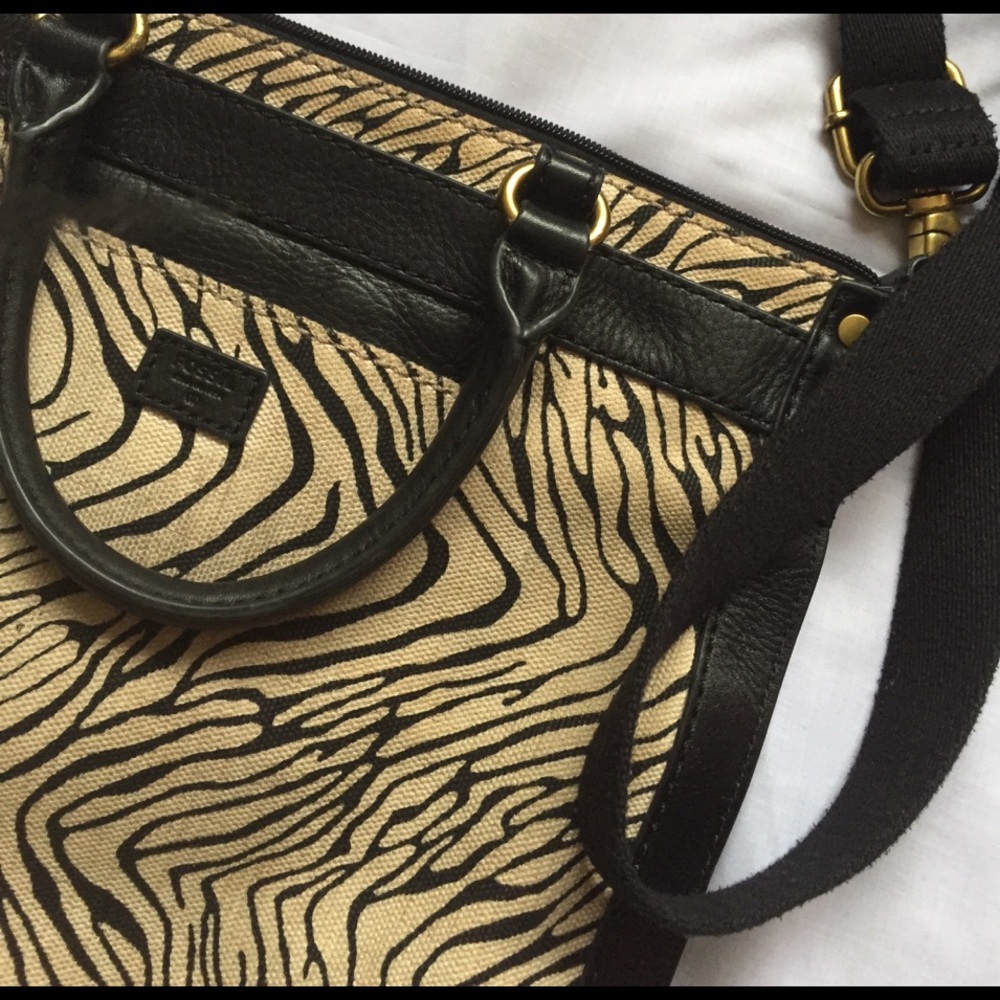 Fossil Animal Print Crossbody Shoulder Bag Purse